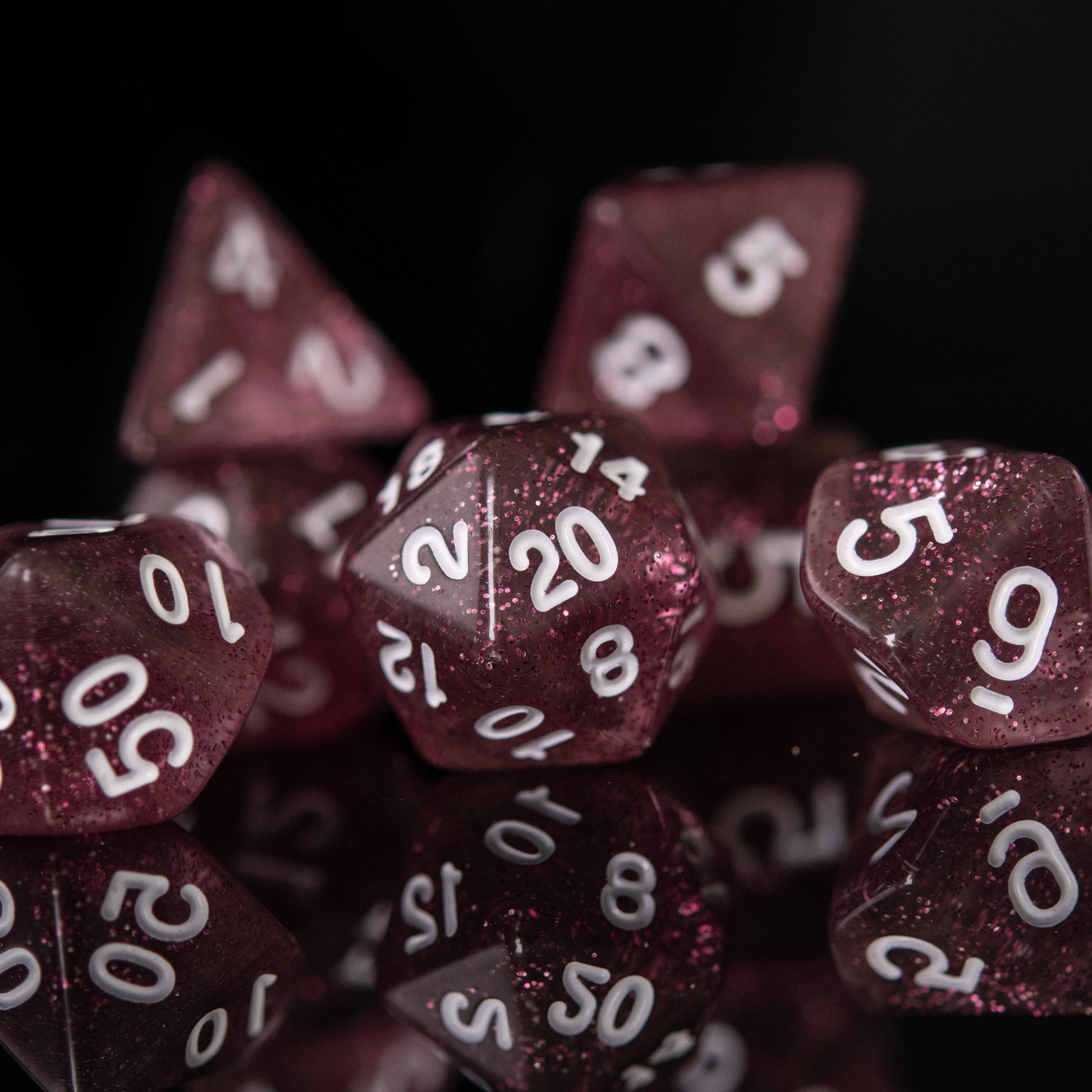 Glass of Rosé Acrylic Dice Set