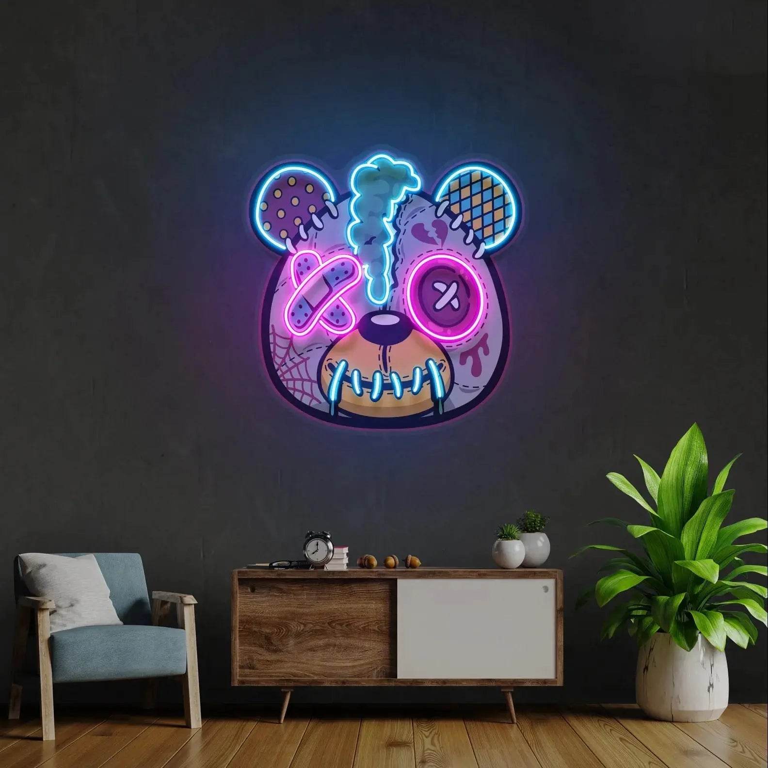 Glowing Nightmares: Five Nights at Freddy’s Neon Sign - Main color / 50cm