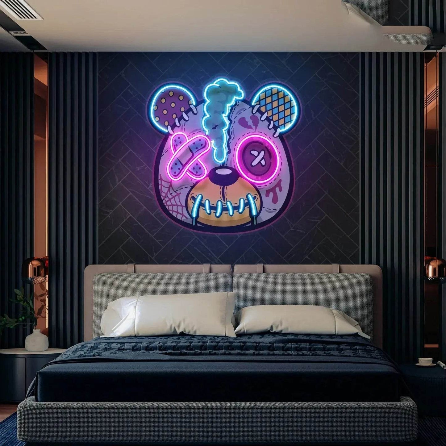 Glowing Nightmares: Five Nights at Freddy’s Neon Sign - Main color / 50cm