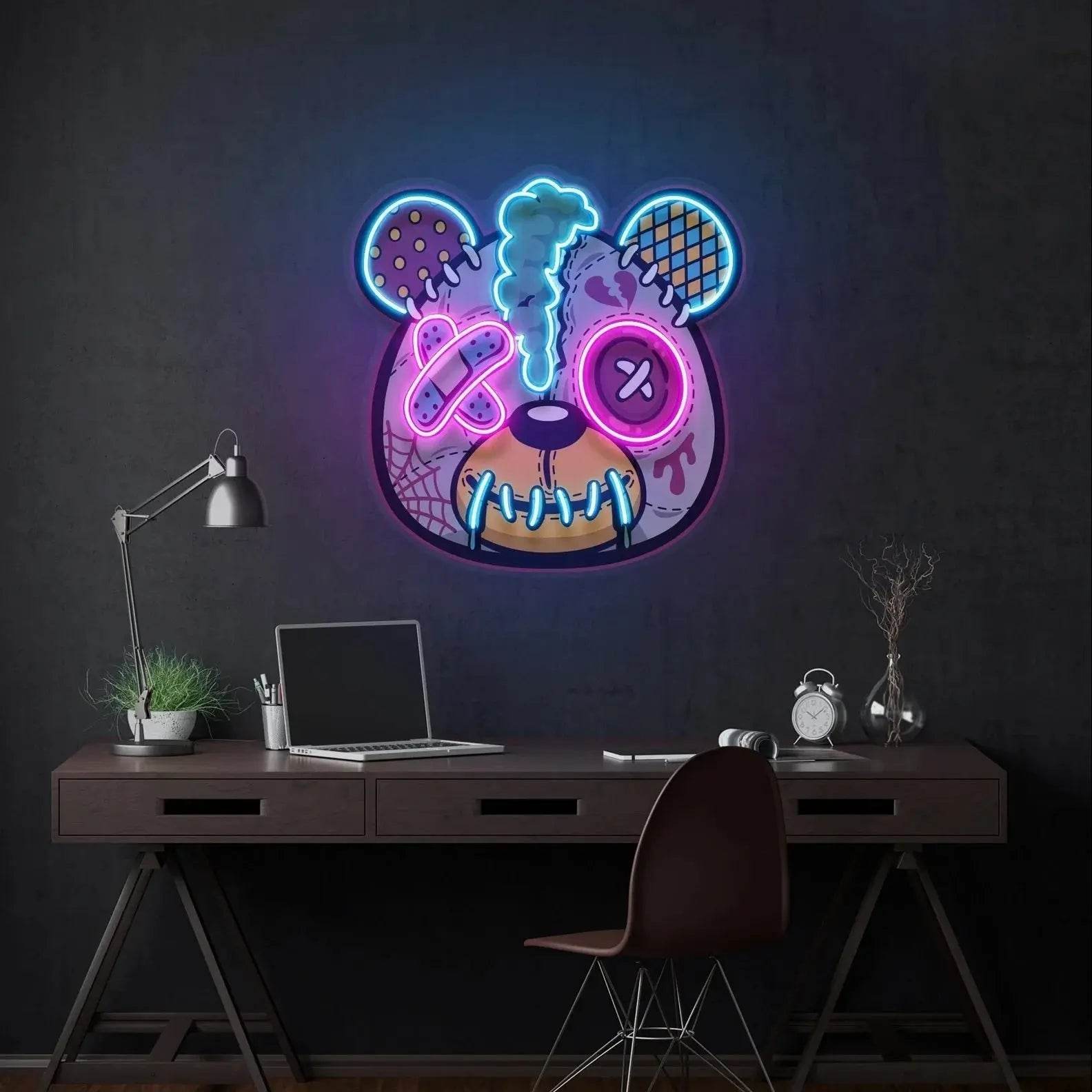 Glowing Nightmares: Five Nights at Freddy’s Neon Sign - Main color / 50cm