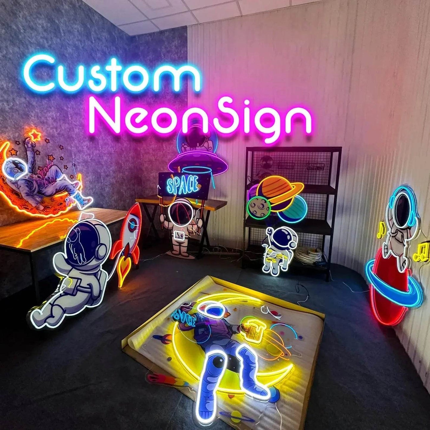 Glowing Nightmares: Five Nights at Freddy’s Neon Sign - Main color / 50cm