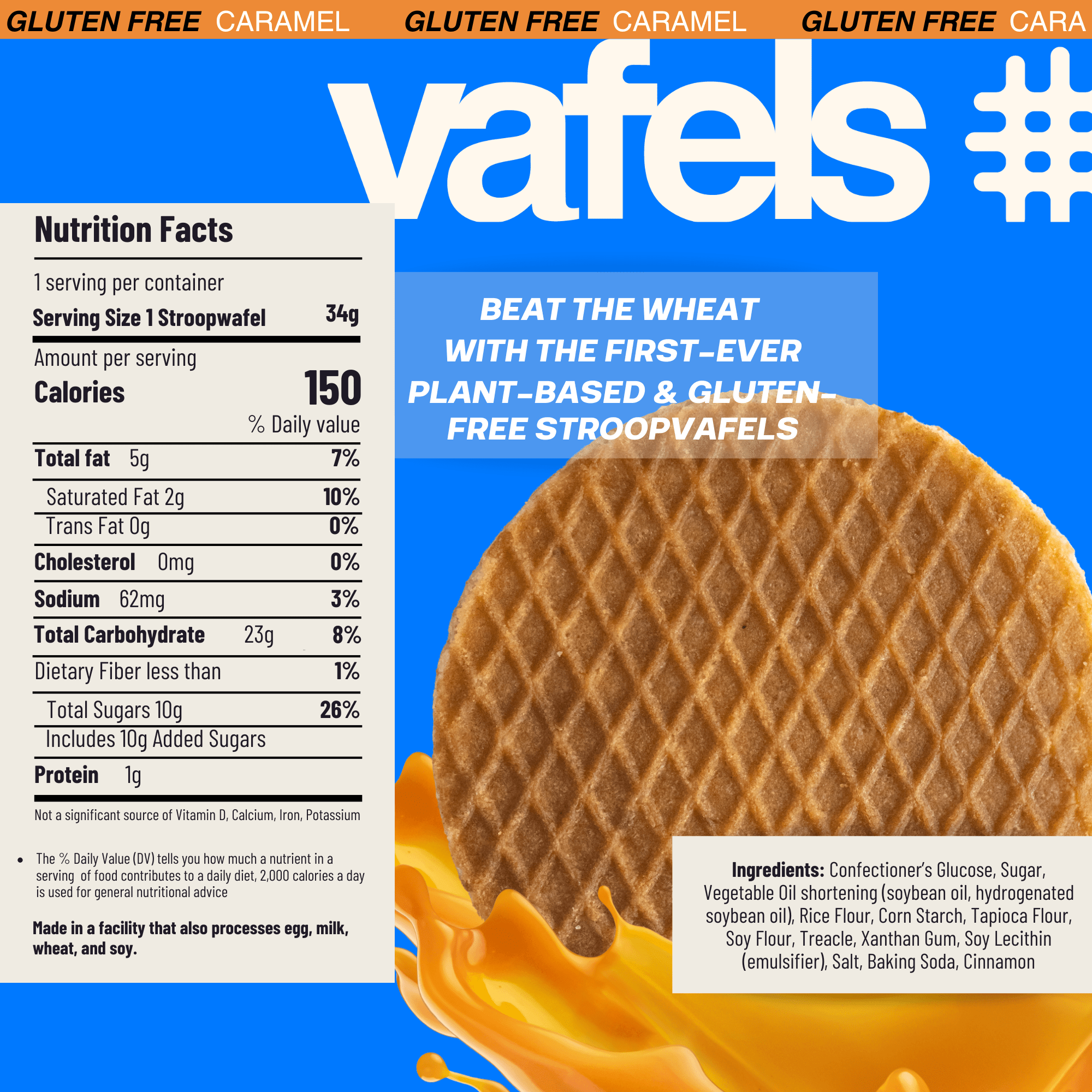 Gluten-Free Caramel Stroopvafels - Box of 10