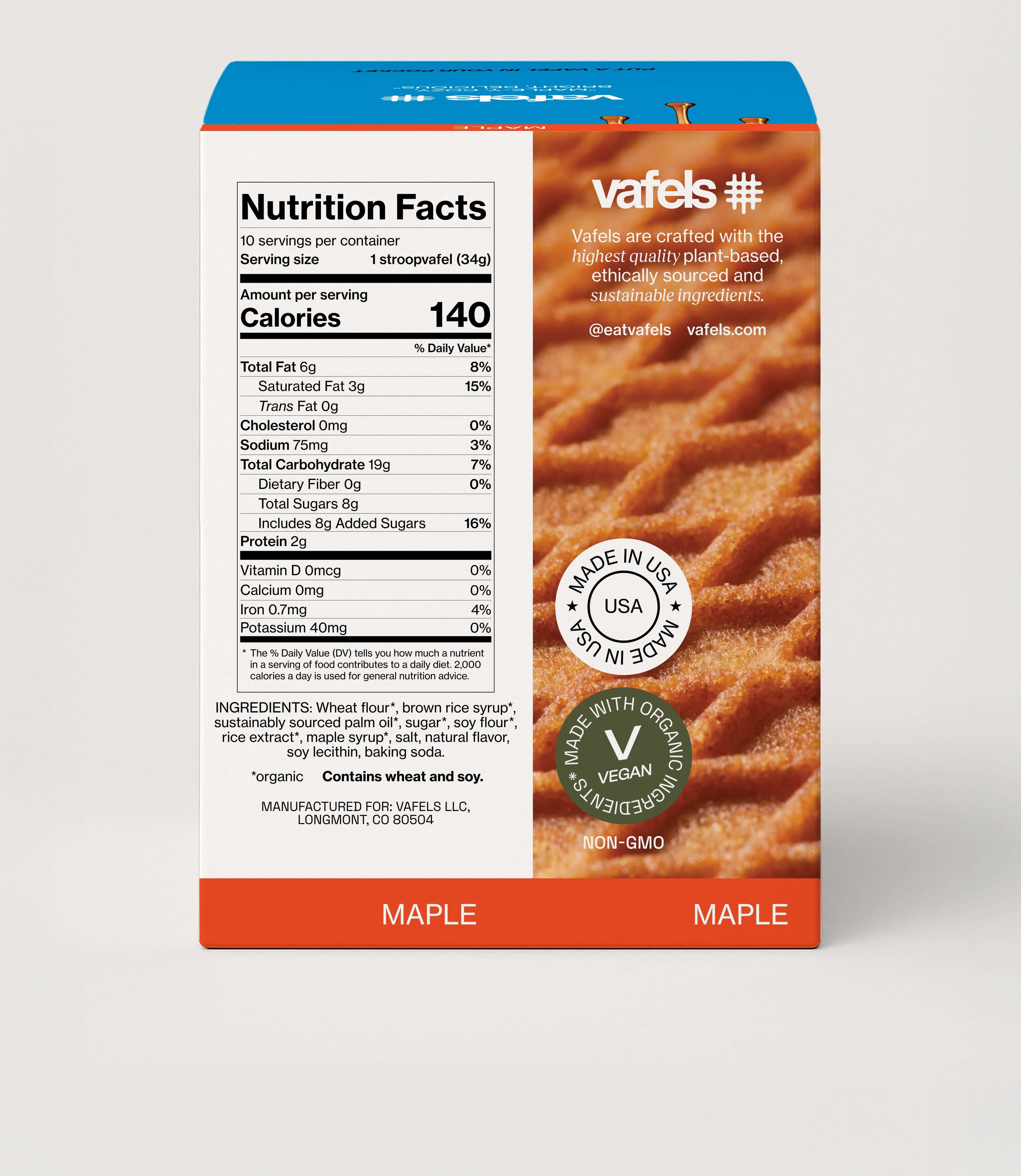 Gluten-Free Maple Stroopvafels - Box of 10