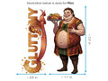 Gluttony Sticker and Magnet – Gula 7 Sinkins™ – Personification of Gluttony | Waterproof & UV-Proof - Sticker / Mini
