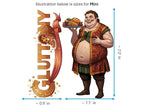 Gluttony Sticker and Magnet – Gula 7 Sinkins™ – Personification of Gluttony | Waterproof & UV-Proof - Sticker / Mini