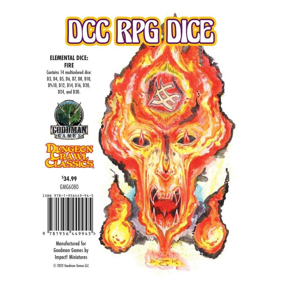 Dungeon Crawl Classics Dice: Elemental Dice - Fire - 