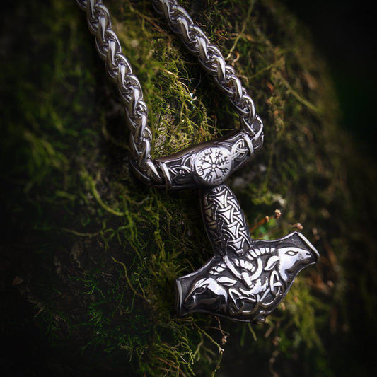 Collier pendentif Chèvres d'Odin Thor's Hammer Mjolnir