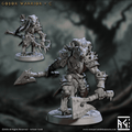Gobor Warrior - Sculpt C (Male Capra Fighter) - With Helmet / Axe / Axe