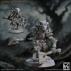 Gobor Warrior - Sculpt C (Male Capra Fighter) - With Helmet / Axe / Axe