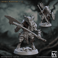 Gobor Warrior - Sculpt D (Male Capra Fighter) - With Helmet / Greataxe