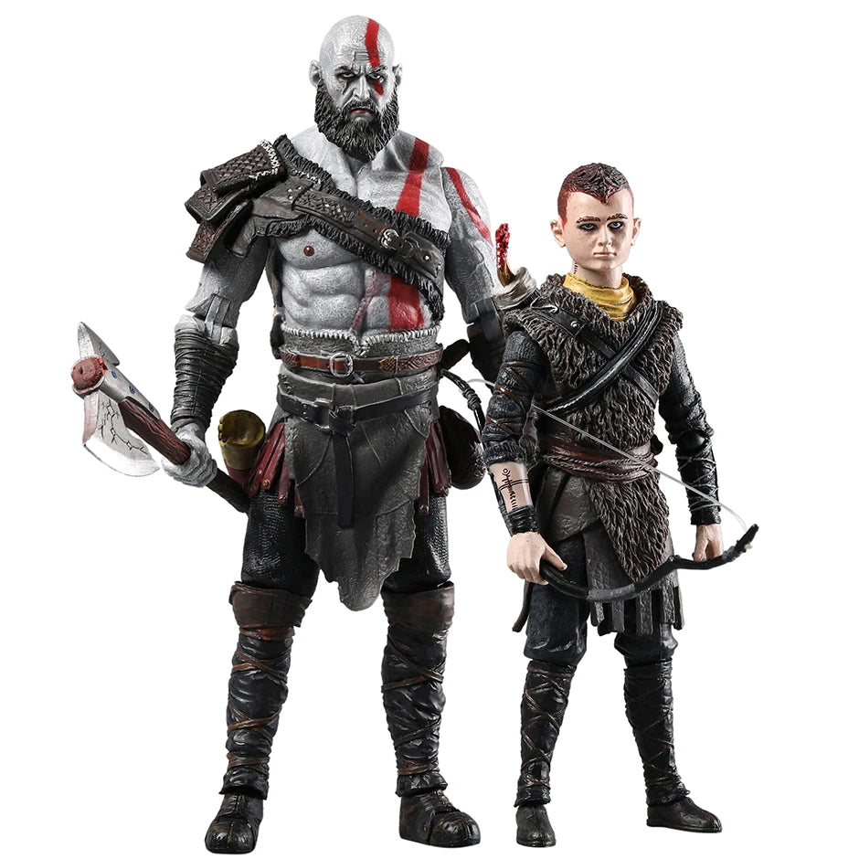 God of War Kratos Atreus Action Figure Collectable Joints Moveable Model Toy