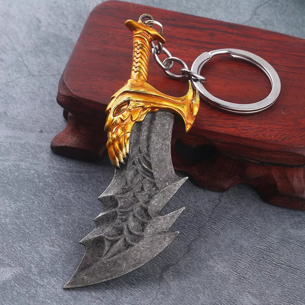 God of War Kratos Sword Keychain Pendant Keyring Jewelry Men And Women Car key chain Accessories