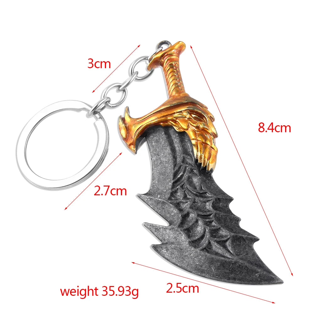 God of War Kratos Sword Keychain Pendant Keyring Jewelry Men And Women Car key chain Accessories