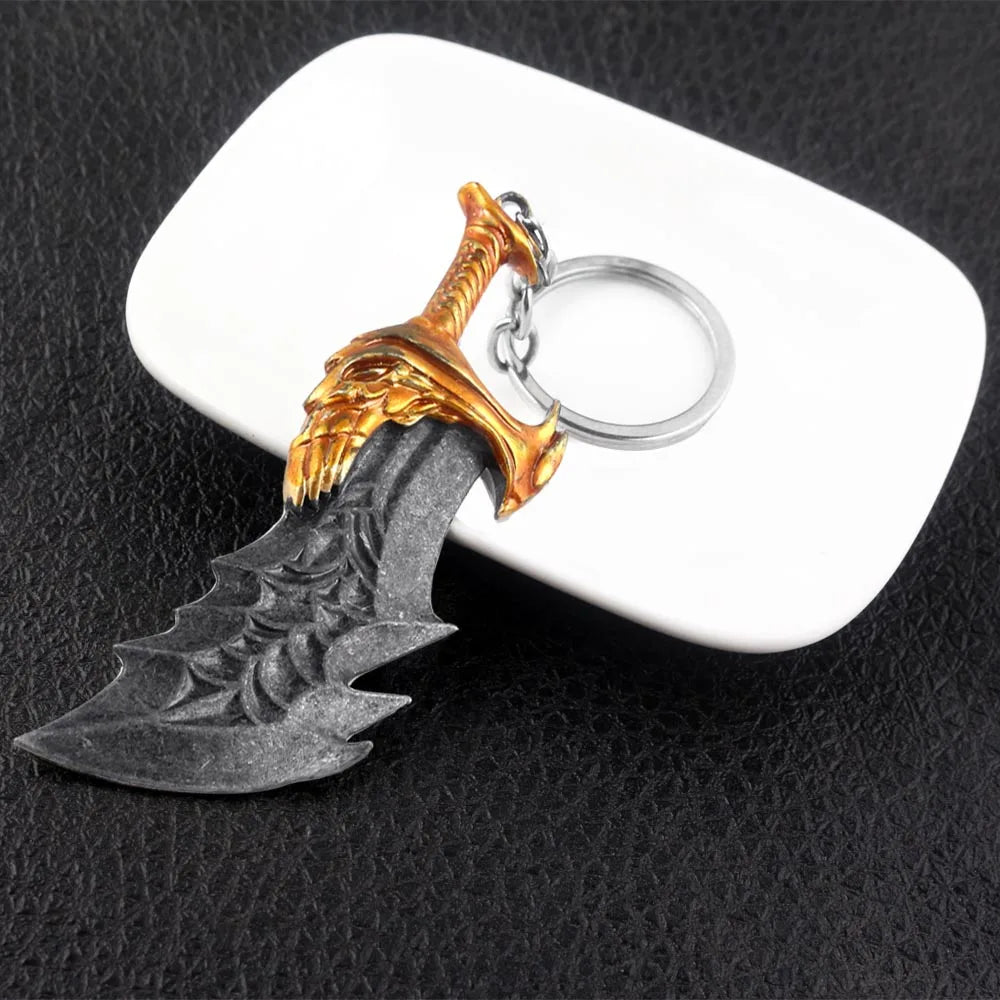 God of War Kratos Sword Keychain Pendant Keyring Jewelry Men And Women Car key chain Accessories