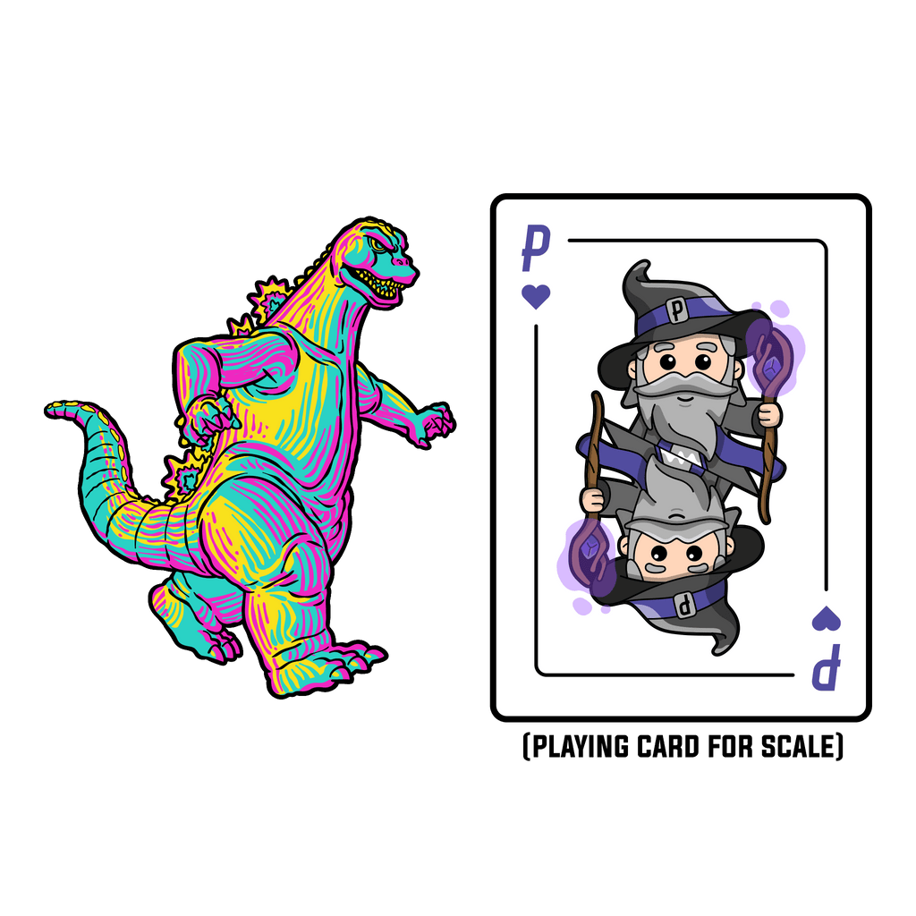 Godzilla XL CMYK Edition AR Pin (Showa Era) - 