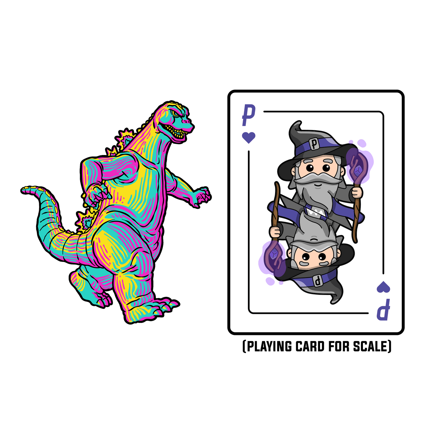 Godzilla XL CMYK Edition AR Pin (Showa Era) - 