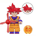 Goku Red Hair Dragon Ball Z lego Minifigures Custom Anime Toys G-5