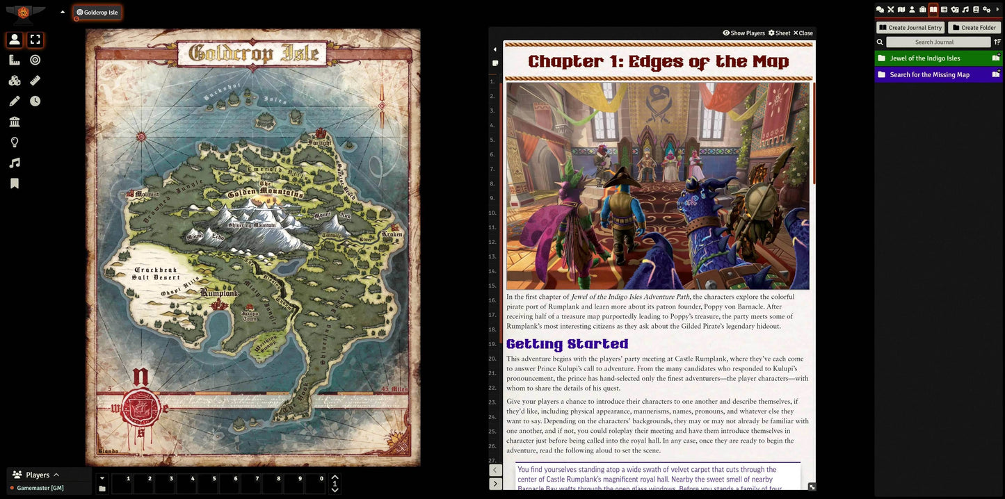 Jewel of the Indigo Isles for Foundry VTT - Pathfinder 2nd Edition / Foundry VTT Module Only