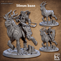 Goldhorn Cervid Riders: Sculpt A (High Elf Calvary Unit) - No Helmet / Bow