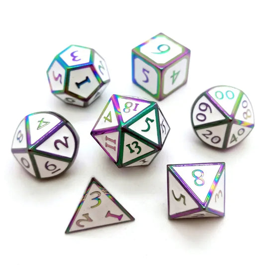 Gongfeng Series Metal Dices Polyhedron Solid Mold Multicolour Game Accessories Role playing