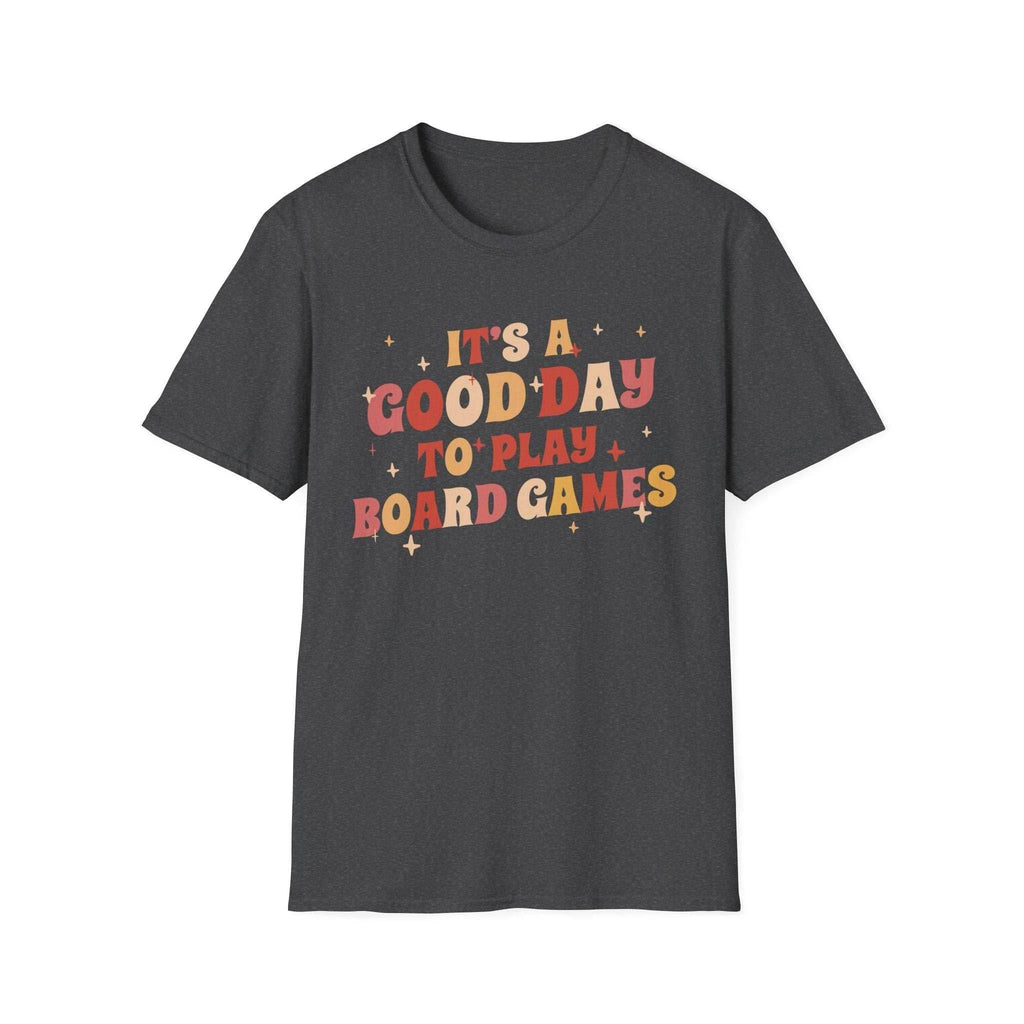 Good Day to Play Board Games T-Shirt - Dark Heather / S