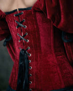 Gothic Victorian Velvet and Lace Vampire Gown Dress Corset Women's Costume "The Masquerade" Cosplay Reminisce Brand