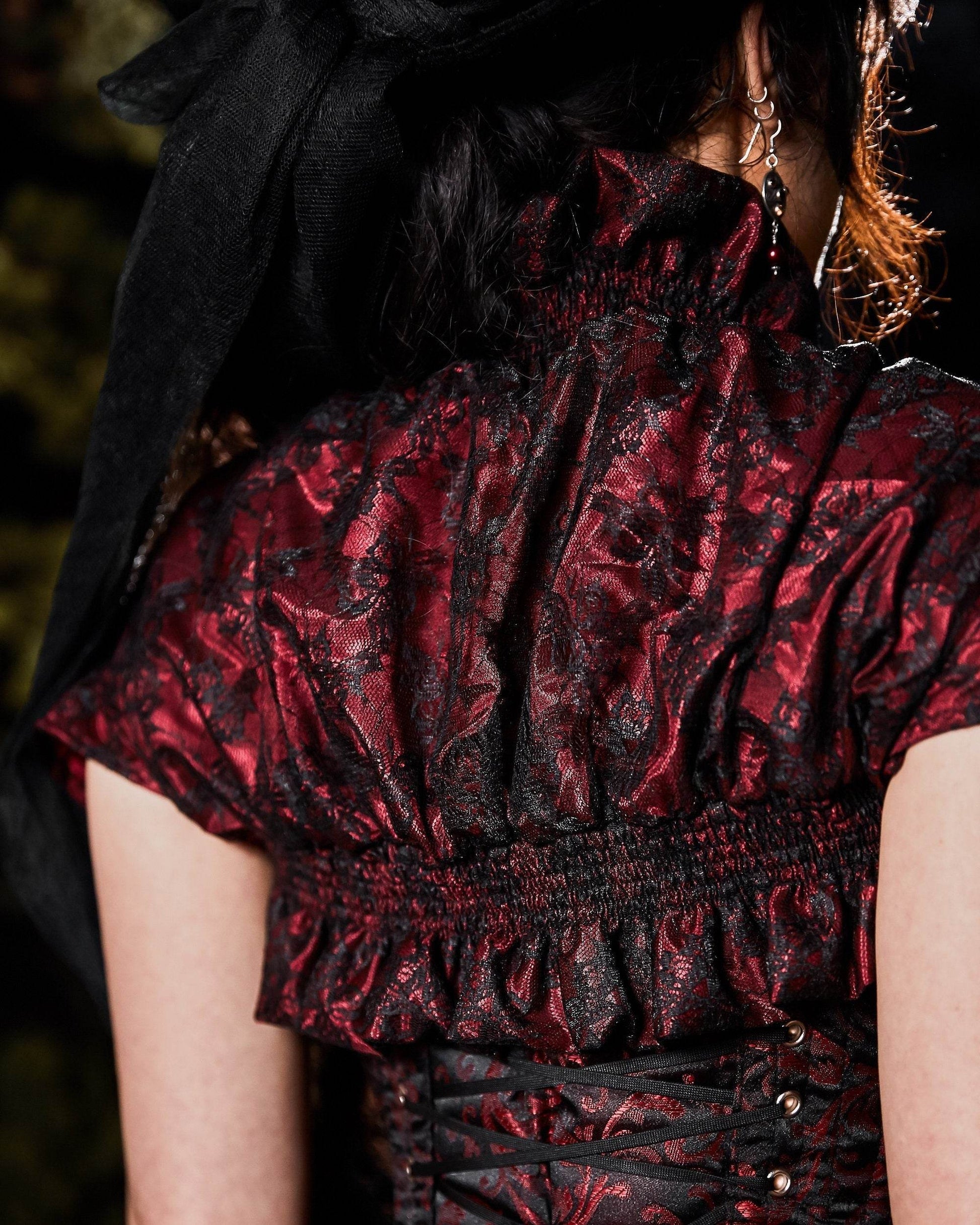 Gothic Victorian Women Corset Stays Costume. Dickens Cosplay Fantasy Dress. Gaslight Mystique The Emily Reminisce Brand - 0-2