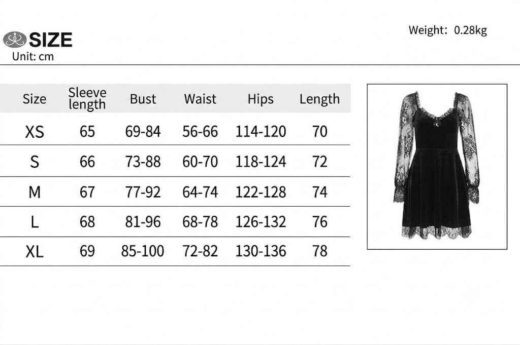 Gothic A Line Polyester Mini Dress