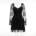 Gothic A Line Polyester Mini Dress