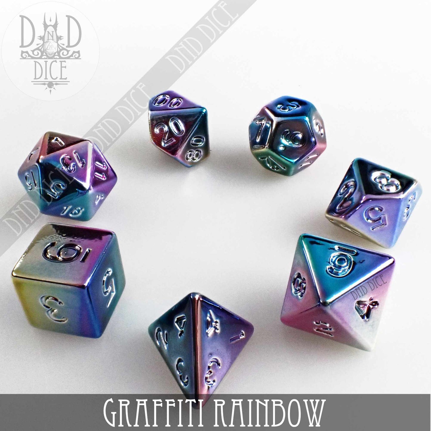 Graffiti Rainbow Dice Set