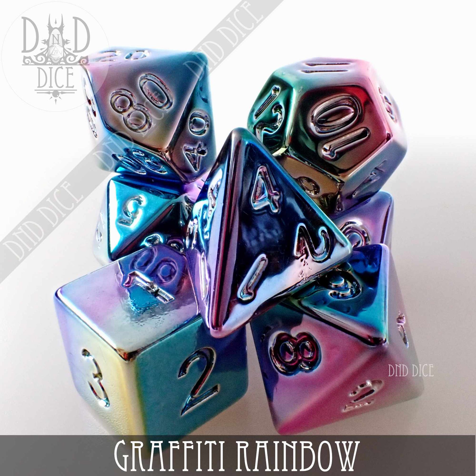 Graffiti Rainbow Dice Set