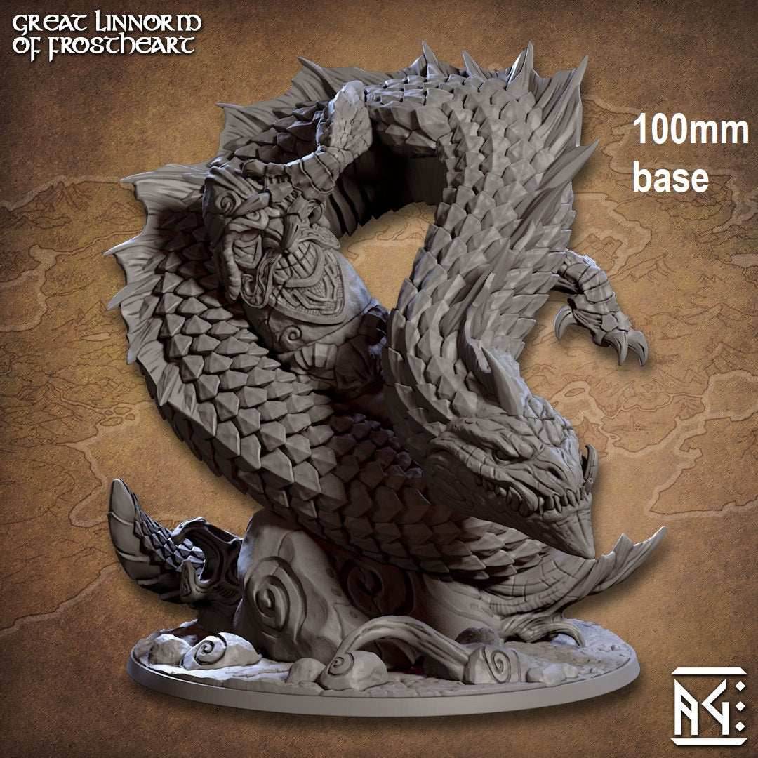 Great Linnorm of Frostheart (Snake-Like Dragon) - 