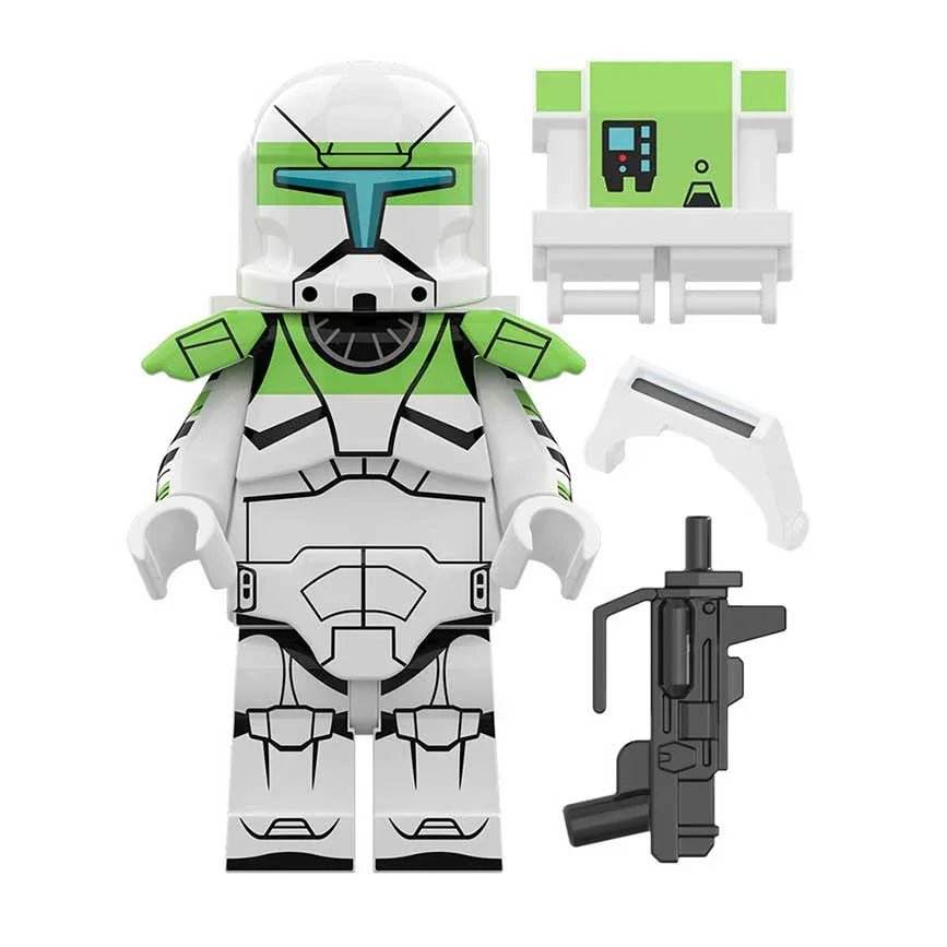 Green Commando Clone trooper Lego Star wars Minifigures - 