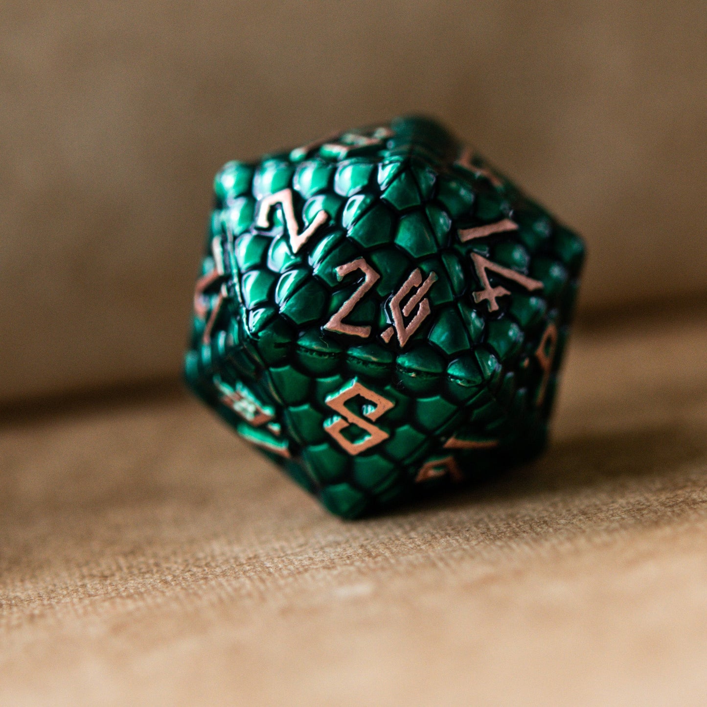 Green Dragon's Egg Metal Dice Set