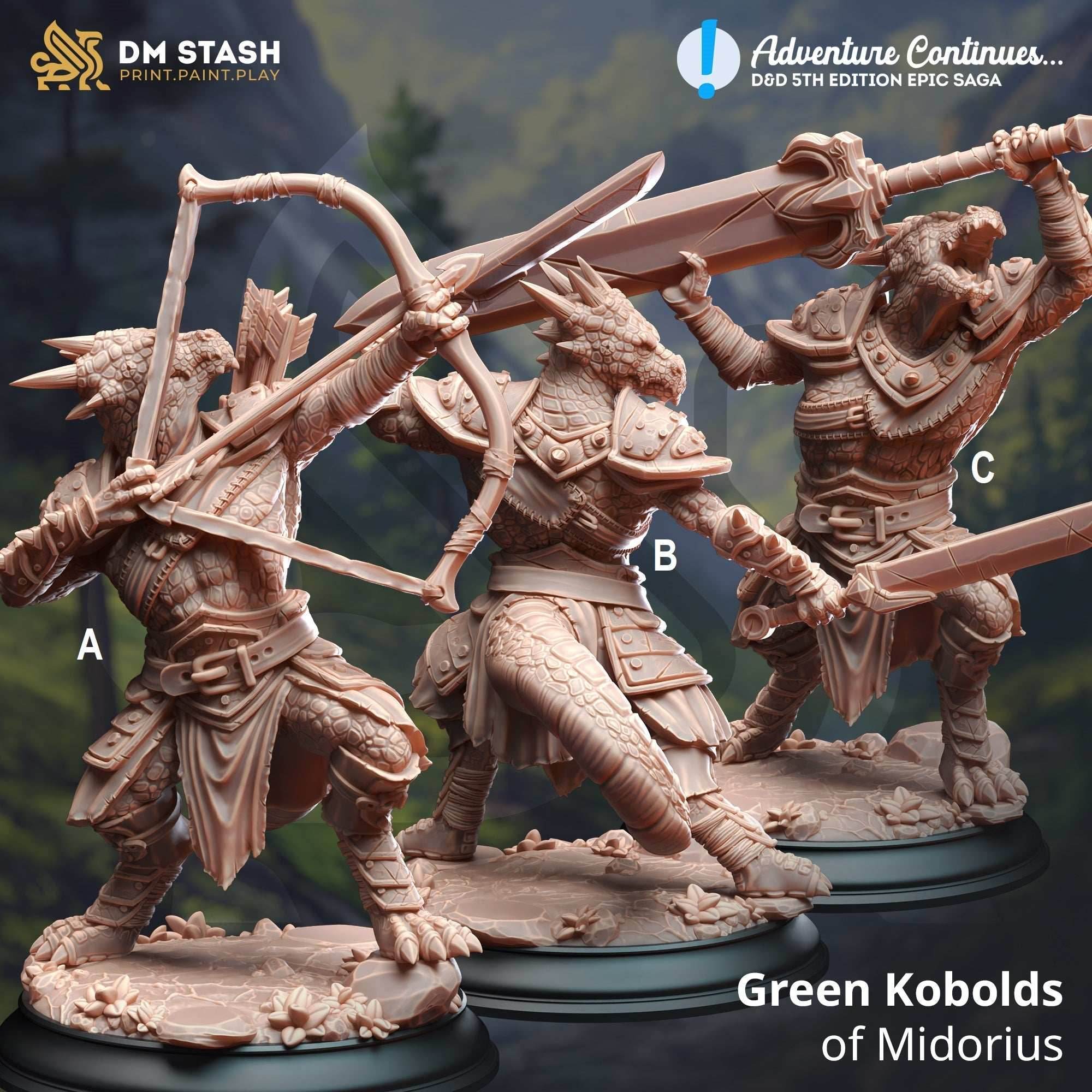 Green Kobolds of Midorius - 32mm Scale / A - Ranger