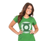 Green Lantern Distressed Logo Juniors T-shirt - S