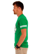 Green Lantern DISTRESSED Logo With Striped Sleeves T-shirt - S