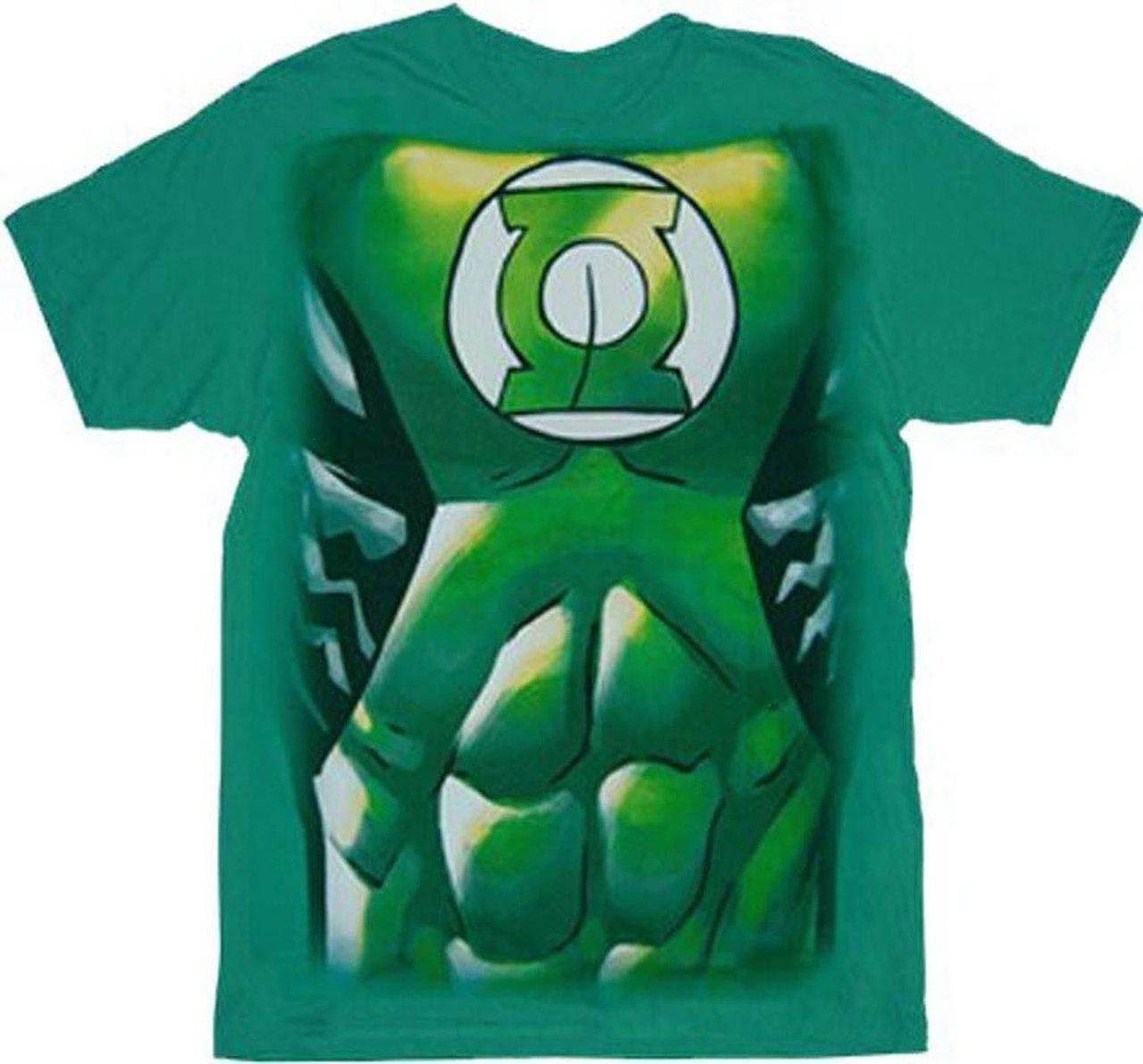 Green Lantern Muscle Costume Print T-shirt - S