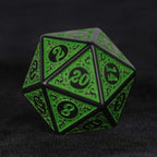 Green Magic Pattern Acrylic DND Dice Set