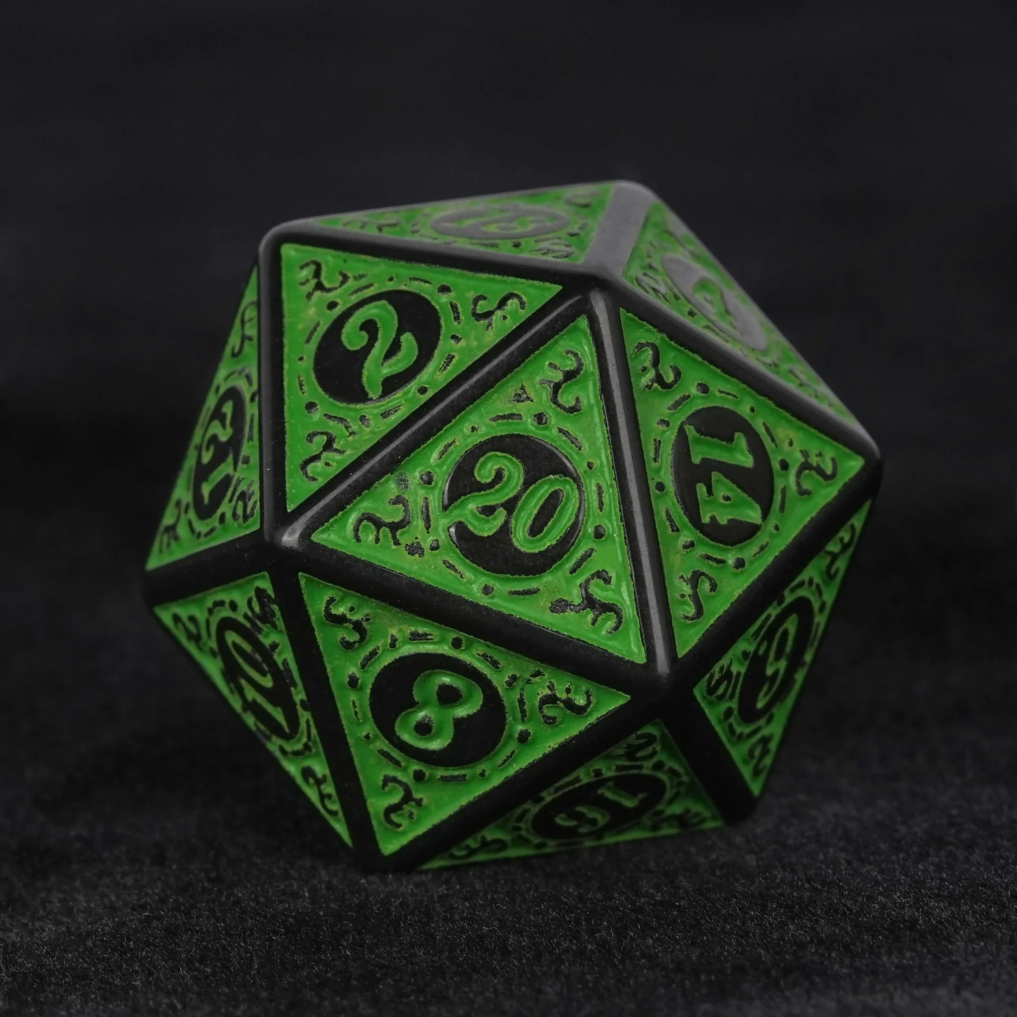 Green Magic Pattern Acrylic DND Dice Set