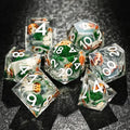 Green Resin D&D Dice Set - Beagle Design