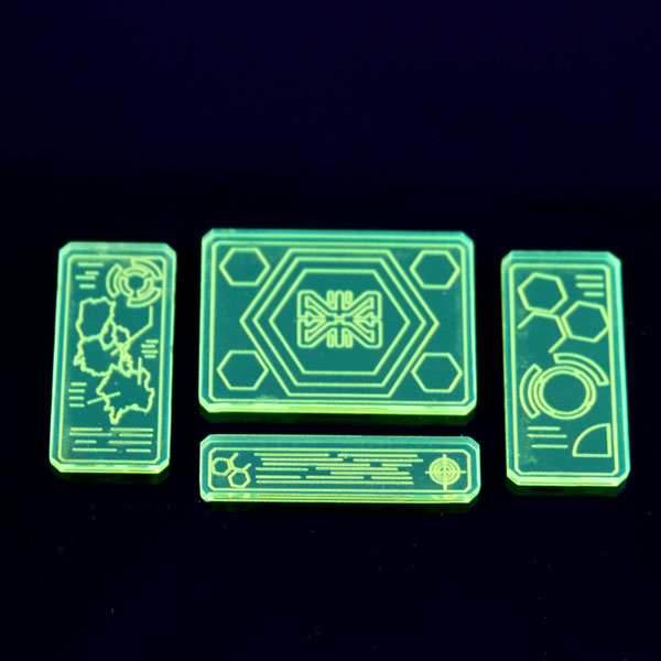 Fluorescent Scifi Screens - Tech Console / Fluorescent Green