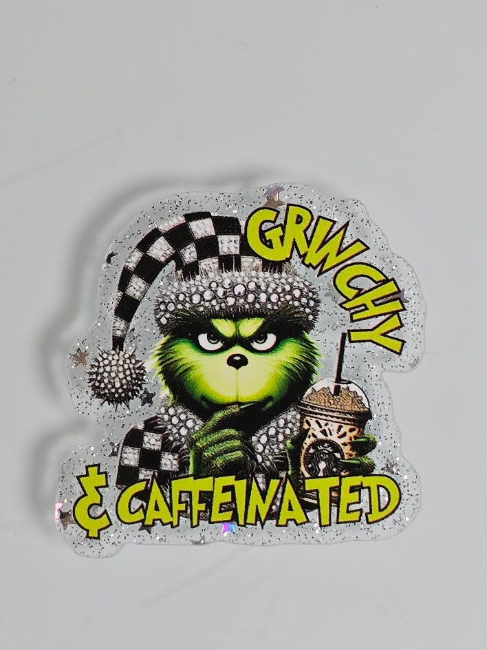 Bogg Bag Charms - Grinchy And Caffeinated