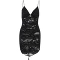 Grunge Mini Mesh Gothic Dress - Polyester / S - Bust 66-86 cm