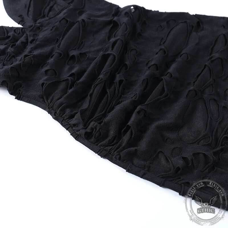 Grunge Mini Mesh Gothic Dress - Polyester / S - Bust 66-86 cm