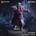 Gruthdin, Dark Dwarf Pugilist (Male Dwarven Monk) - 32mm Scale