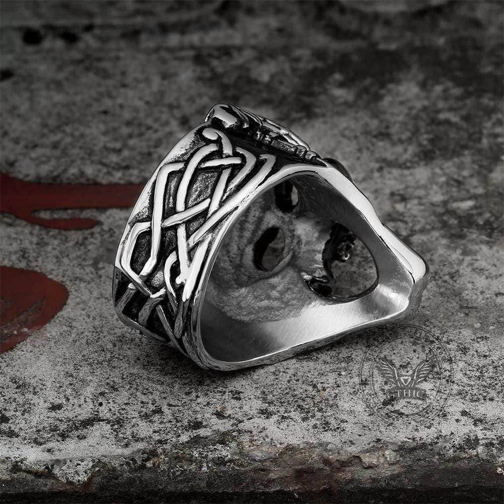 Berserker Stainless Steel Viking Skull Ring - Stainless steel / 7