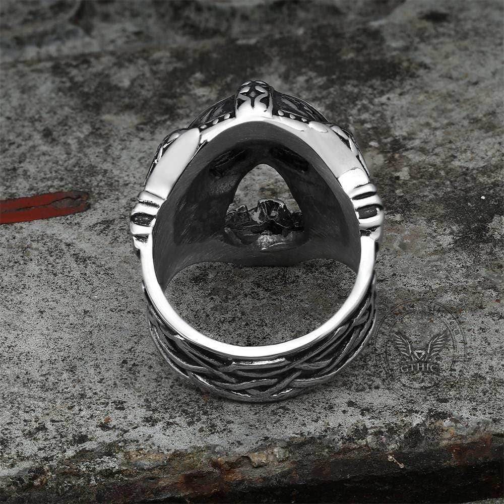 Berserker Stainless Steel Viking Skull Ring - Stainless steel / 7