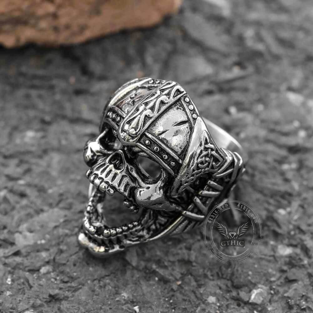 Berserker Stainless Steel Viking Skull Ring - Stainless steel / 7