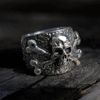 Crossbones Pirate Stainless Steel Skull Ring - Stainless steel / 7